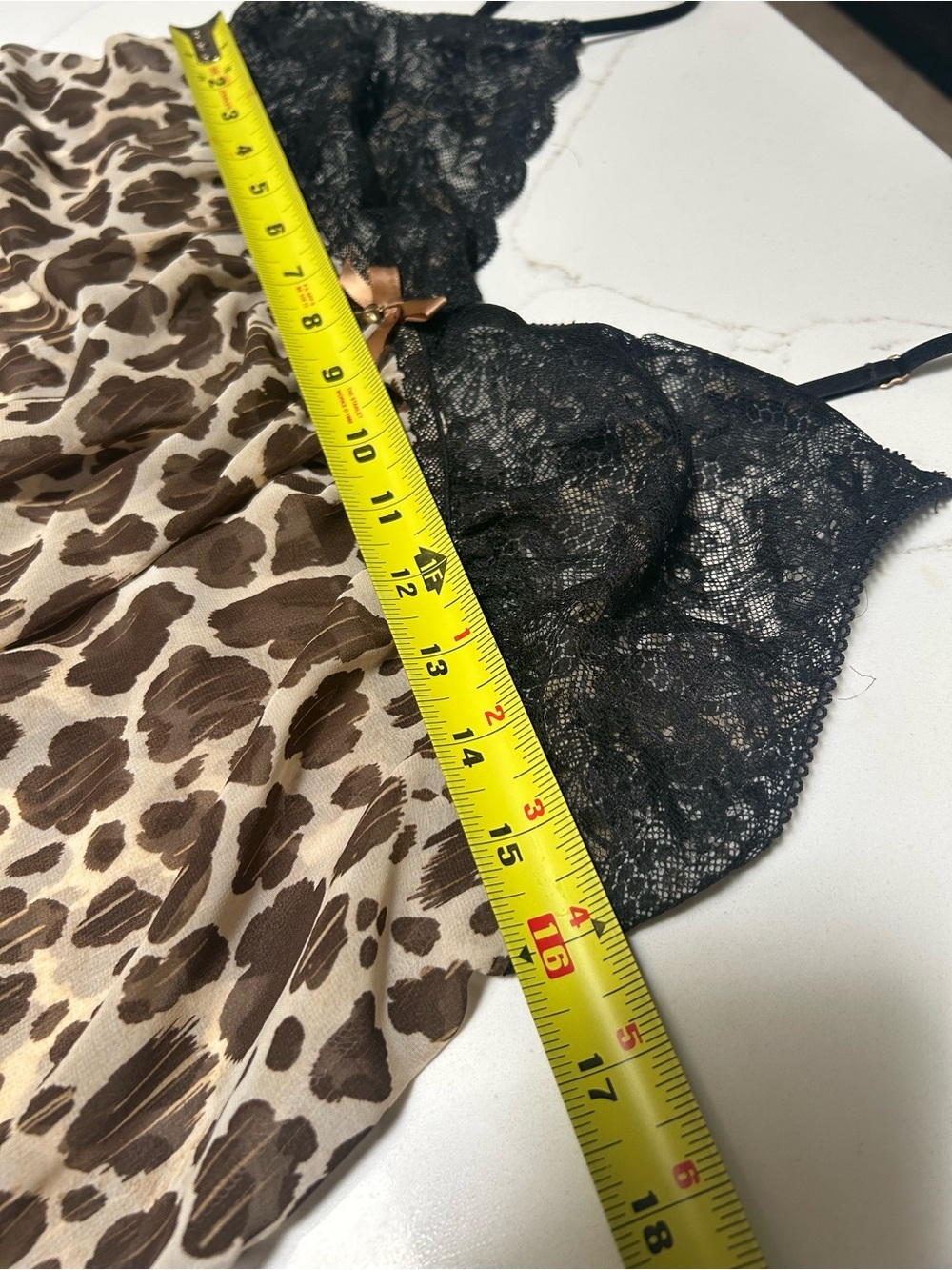 In Bloom by Jonquil Animal Print Lace Top Nightgown - Picture 7 of 9